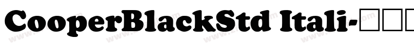 CooperBlackStd Itali字体转换